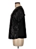 Impressions 100% Polyester Black Short Sleeve Blouse Size M - photo 5