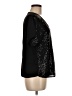 Impressions 100% Polyester Black Short Sleeve Blouse Size M - photo 4