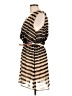Double Zero 100% Polyester Stripes Brown Casual Dress Size L - photo 5