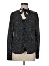 Lulus Polka Dots Black Long Sleeve Blouse Size M - photo 1