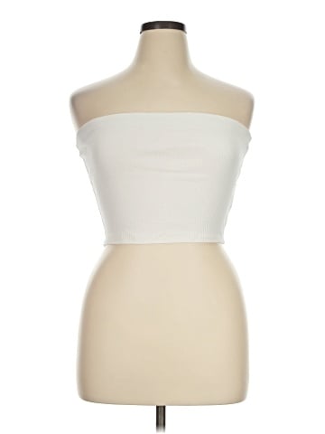 Madewell Crop Tube Top in Sleekhold (view 1)
