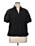 CeCe Black Short Sleeve Blouse Size XL - photo 1