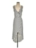 Bebe Stripes Silver Casual Dress Size XS - photo 1