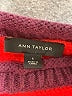 Ann Taylor Color Block Burgundy Pullover Sweater Size S - photo 7