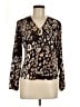 Doncaster Collection Animal Print Brown Long Sleeve Blouse Size 8 - photo 1