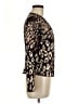 Doncaster Collection Animal Print Brown Long Sleeve Blouse Size 8 - photo 4