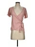 Caution to the Wind Pink Short Sleeve Blouse Size S - photo 1
