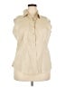 Buttons Tan Sleeveless Button-Down Shirt Size 2X - photo 1