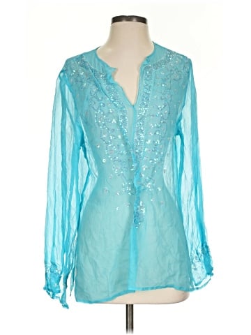 Venus Long Sleeve Silk Top (view 1)