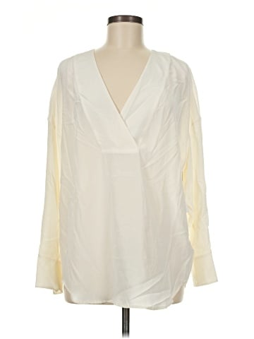 Equipment Long Sleeve Silk Top (view 1)