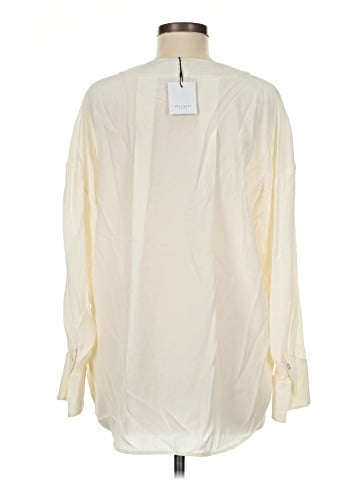 Equipment Long Sleeve Silk Top (view 2)
