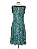 Glamour Graphic Teal Cocktail Dress Size 12 - photo 2