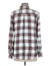 O'Neill 100% Viscose Plaid Silver Long Sleeve Button-Down Shirt Size M - photo 2