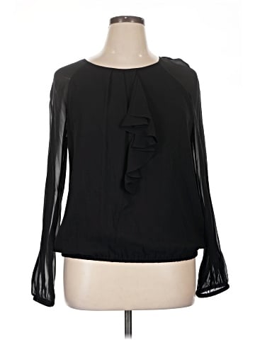 Ellen Tracy Long Sleeve Silk Top (view 1)