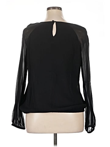 Ellen Tracy Long Sleeve Silk Top (view 2)