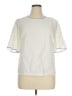 J.Crew 100% Cotton Stripes White Ivory Short Sleeve Top Size 14 (tall) - photo 1