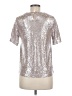 Monteau 100% Polyester Metallic Silver Short Sleeve Top Size M - photo 2