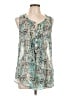 Daniel Rainn 100% Polyester Teal Sleeveless Blouse Size L - photo 1