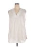 Pure Navy White Sleeveless Blouse Size XL - photo 1