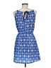 My Michelle 100% Polyester Argyle Blue Casual Dress Size M - photo 2