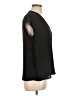 Adrienne Black Short Sleeve Top Size L - photo 4
