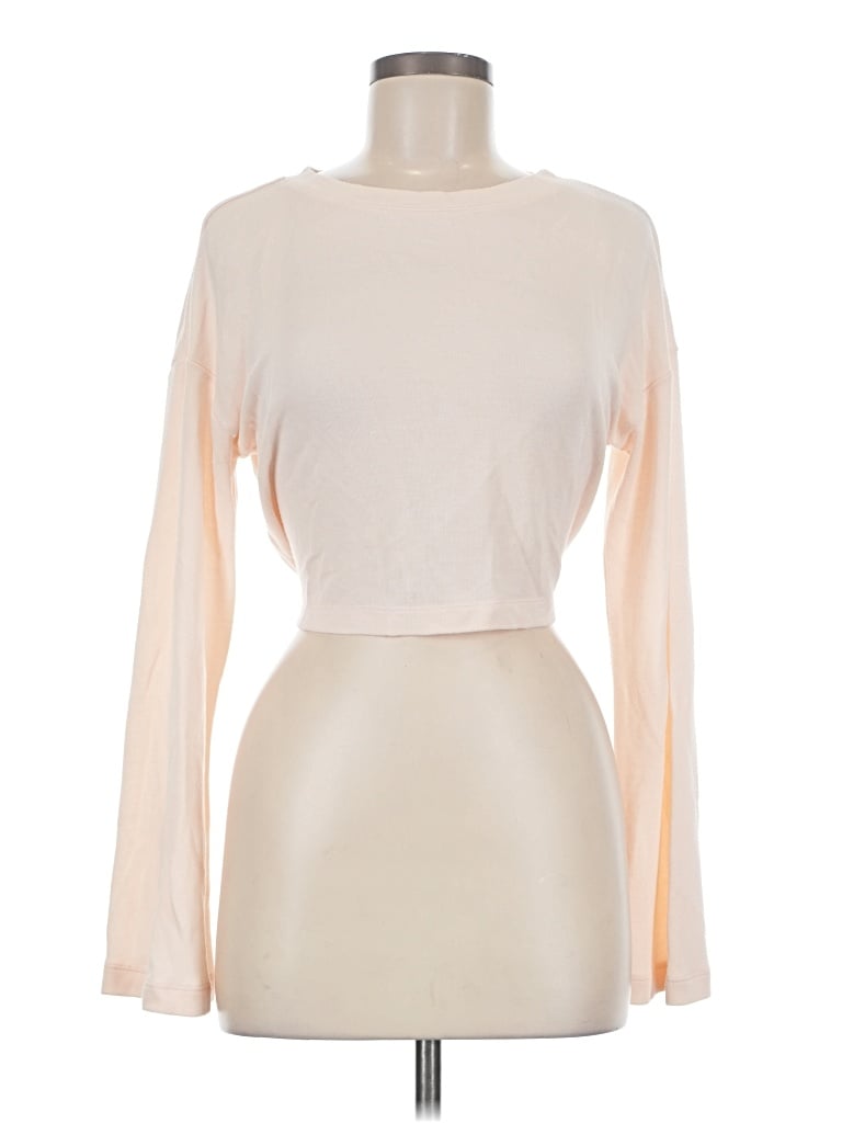 Pre-owned Gaiam Long Sleeve T-shirt In Ivory