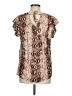 Kori America Brown Short Sleeve Blouse Size M - photo 2