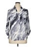 Iz Byer Print Silver 3/4 Sleeve Blouse Size XL - photo 1