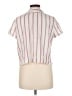 Universal Thread Stripes Ivory Short Sleeve Blouse Size M - photo 2