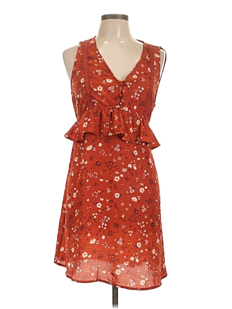 Pre-owned Blue Rain Cocktail Dress In Orange