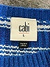 CAbi Stripes Blue Pullover Sweater Size L - photo 7