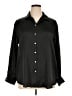 Zara Solid Black Long Sleeve Button-Down Shirt Size XL - photo 1