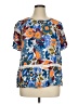 Studio JPR 100% Rayon Blue Short Sleeve Blouse Size 1X - photo 1