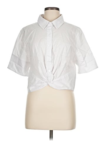 Aqua Short Sleeve Blouse (view 1)