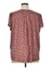 Monday Fun 100% Polyester Paisley Burgundy Short Sleeve Blouse Size 1X - photo 2