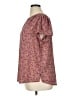 Monday Fun 100% Polyester Paisley Burgundy Short Sleeve Blouse Size 1X - photo 5