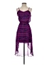 Express 100% Polyester Stripes Purple Cocktail Dress Size XS - photo 1