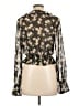 Lulus 100% Polyester Black Long Sleeve Blouse Size L - photo 2