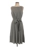 Elle Solid Gray Casual Dress Size L - photo 1