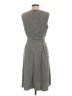 Elle Solid Gray Casual Dress Size L - photo 2