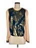 Marchesa Voyage Gold Long Sleeve Blouse Size 6 - photo 1