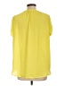 Pleione 100% Polyester Yellow Short Sleeve Blouse Size L - photo 2