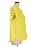 Pleione 100% Polyester Yellow Short Sleeve Blouse Size L - photo 4
