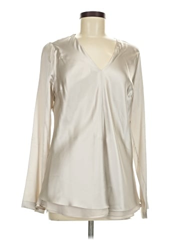 Brunello Cucinelli Long Sleeve Silk Top (view 1)