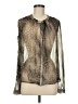 Cynthia Steffe Animal Print Gray Long Sleeve Blouse Size 8 - photo 1