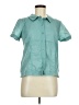 Marc by Marc Jacobs 100% Cotton Teal Short Sleeve Blouse Size 8 - photo 1