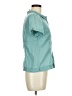 Marc by Marc Jacobs 100% Cotton Teal Short Sleeve Blouse Size 8 - photo 4
