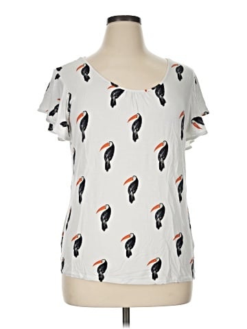 Ann Taylor Factory Short Sleeve T-Shirt (view 1)