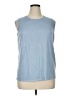 Susan Graver Blue Sleeveless Top Size 1X - photo 1
