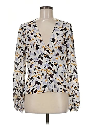 A.L.C. Long Sleeve Silk Top (view 1)